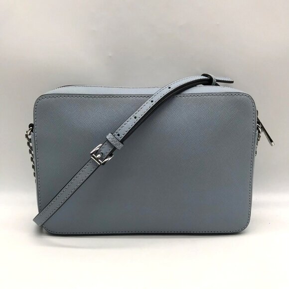 Michael Kors Jet Set Sky Blue East West Saffiano Leather Crossbody - Picture 2 of 10